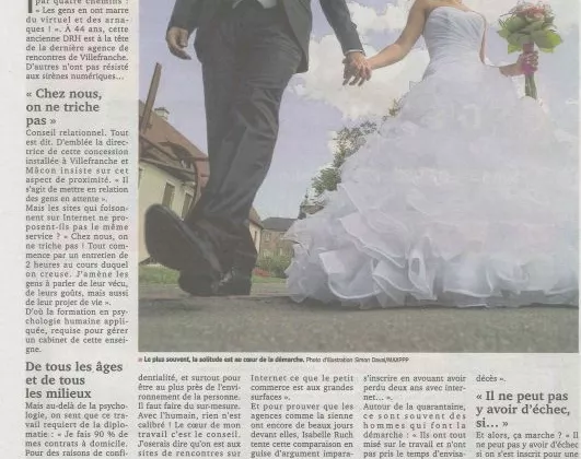 Article Le Progrès  11/11/2015 - Agence matrimoniale UniCentre Villefranche-Sur-Saône
